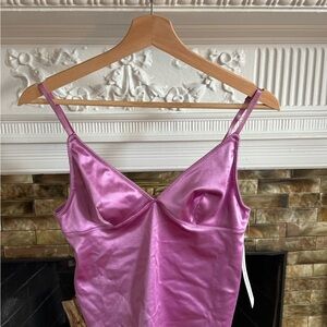 Urban Outfitters Pink Satin Tank Top